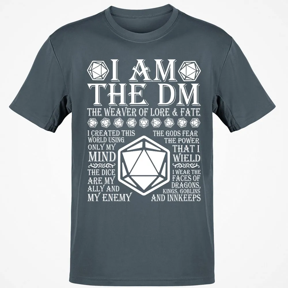 I Am The DM The Weaver Of Lore And Fate T-Shirt - Charcoal - 3