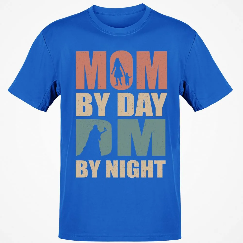 Mom By Day DM By Night Classic Unisex T-Shirt - Royal - 11