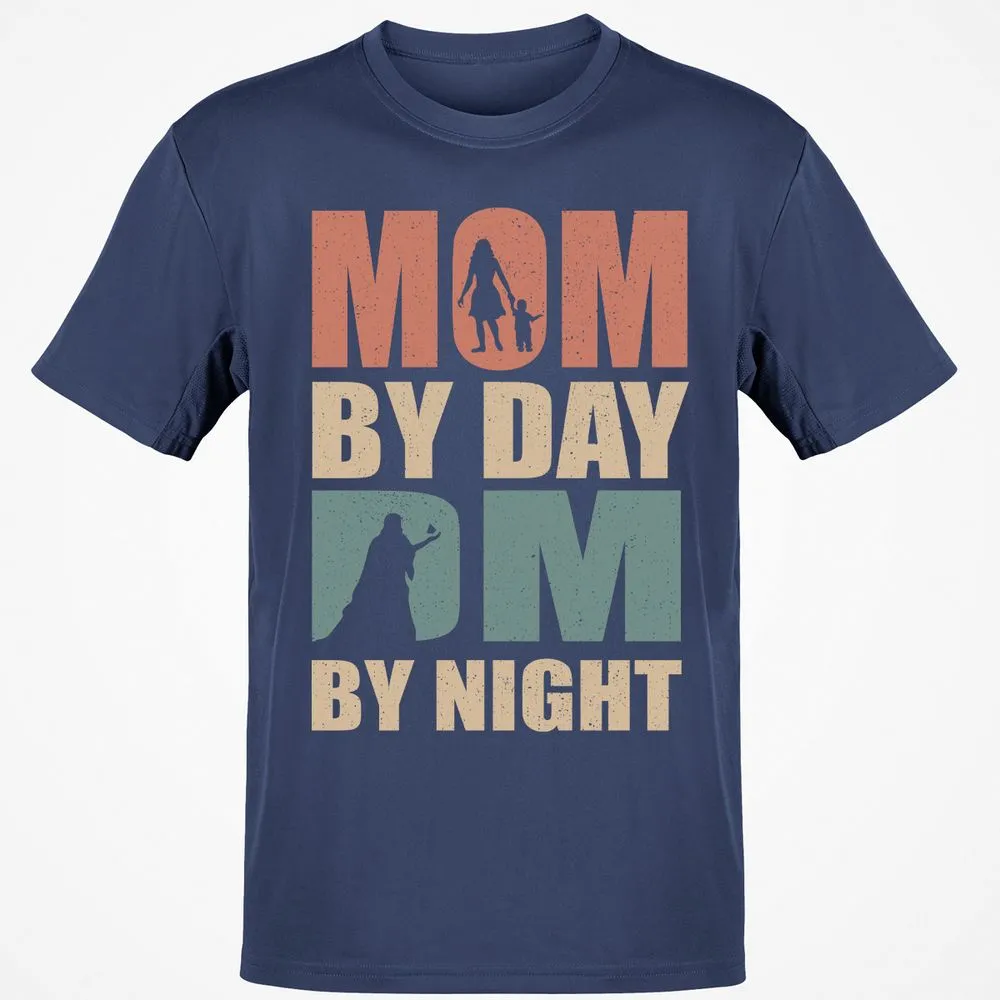 Mom By Day DM By Night Classic Unisex T-Shirt - Navy - 7