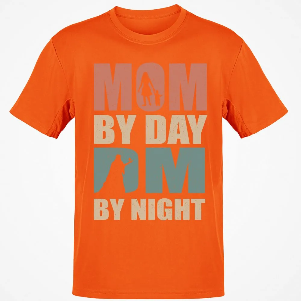 Mom By Day DM By Night Classic Unisex T-Shirt - Orange - 8