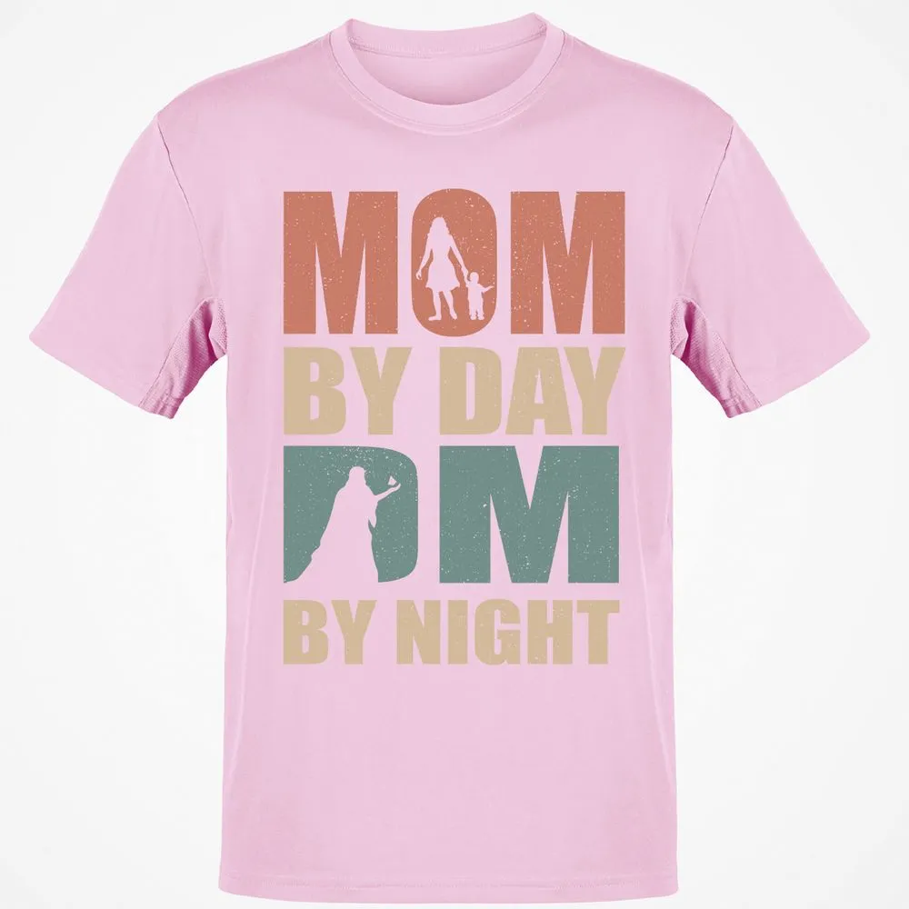 Mom By Day DM By Night Classic Unisex T-Shirt - Light Pink - 5