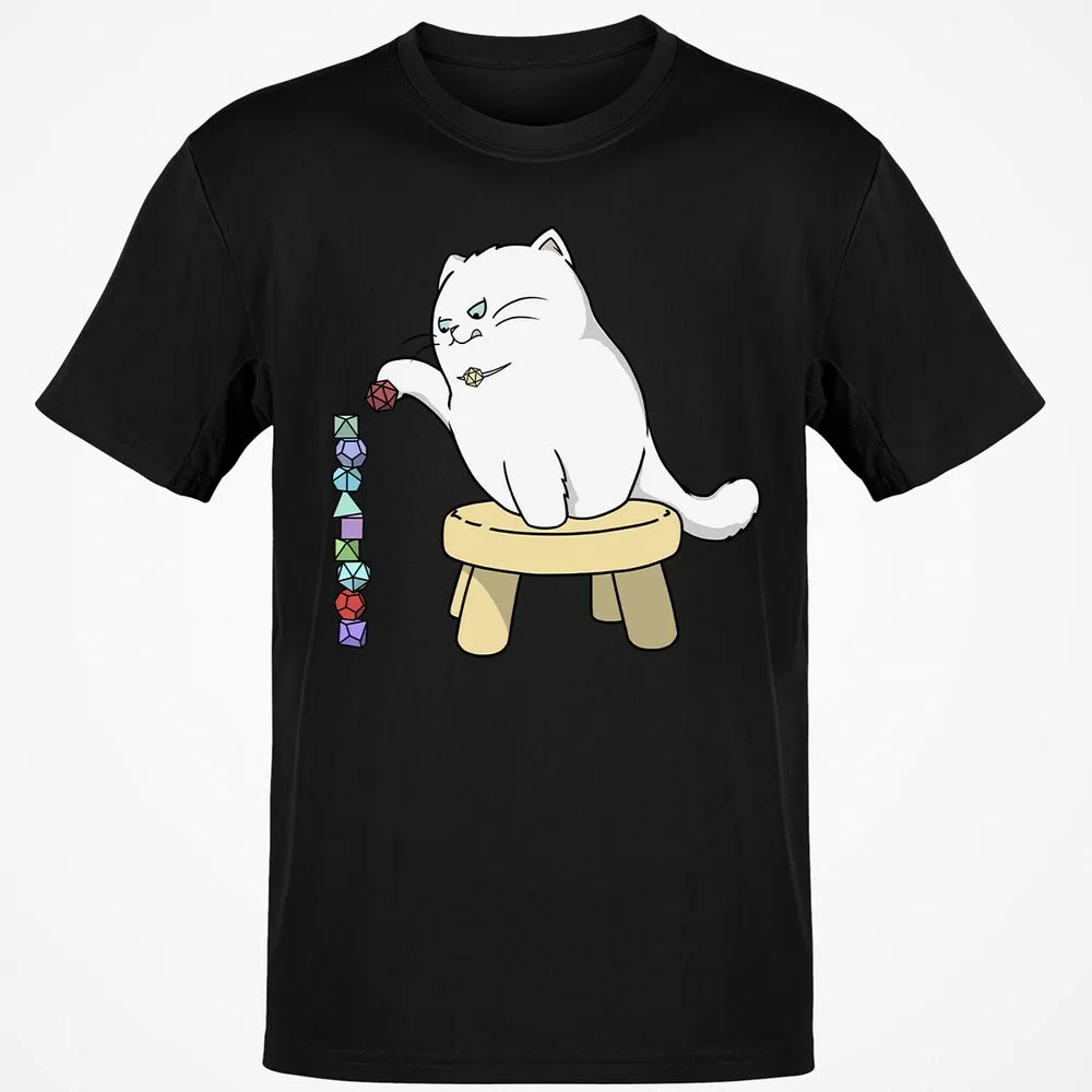 Cat Stacking Dice T-Shirt - Black - 1