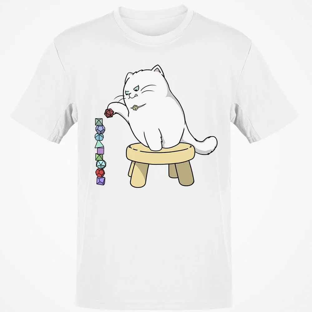 Cat Stacking Dice T-Shirt - White - 12