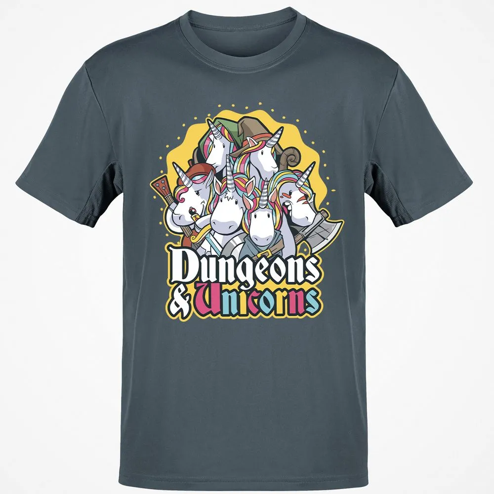 Dungeons And Unicorns T-Shirt - Charcoal - 3