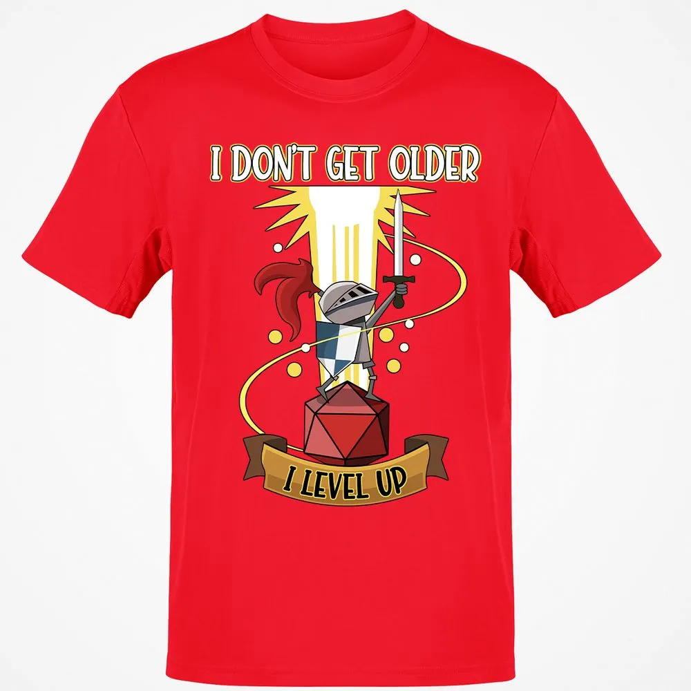 I Dont Get Older I Level Up T-Shirt - Red - 10