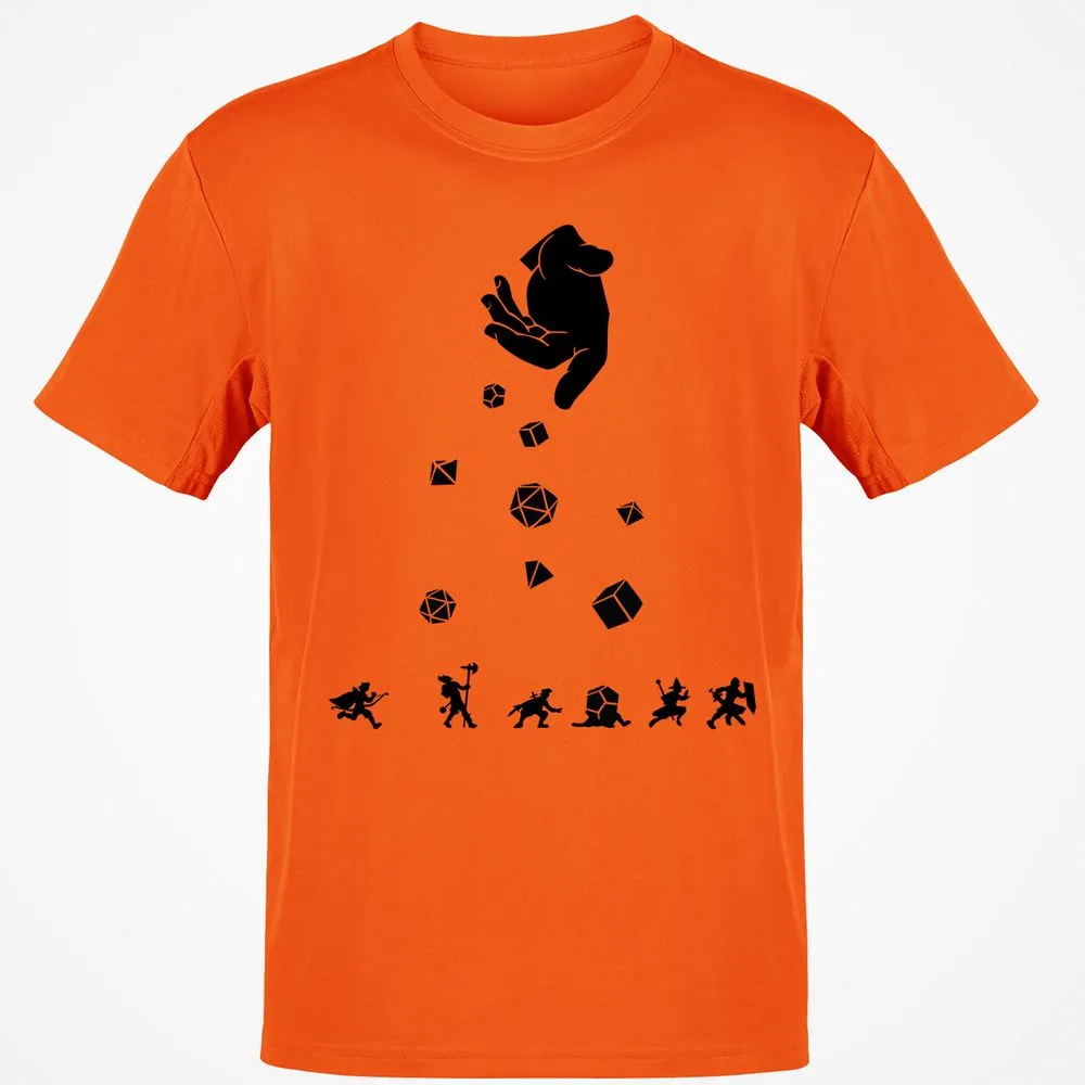 Rocks Fall, Everyone Dice T-Shirt - Orange - 8