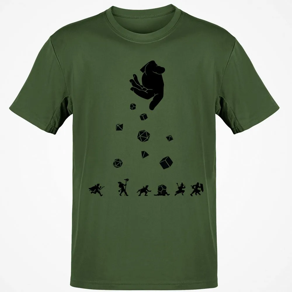 Rocks Fall, Everyone Dice T-Shirt - Military Green - 6