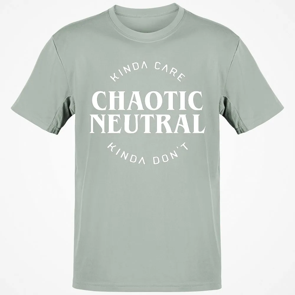 Chaotic Neutral Alignment Kinda Care Kinda Don't T-Shirt - Ash - 2