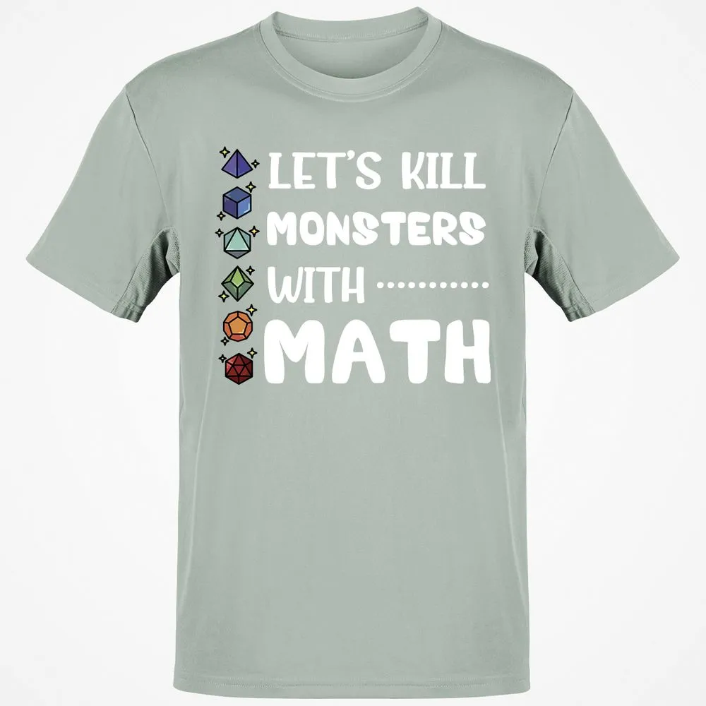 Let's Kill Monsters With Math T-Shirt - Ash - 2