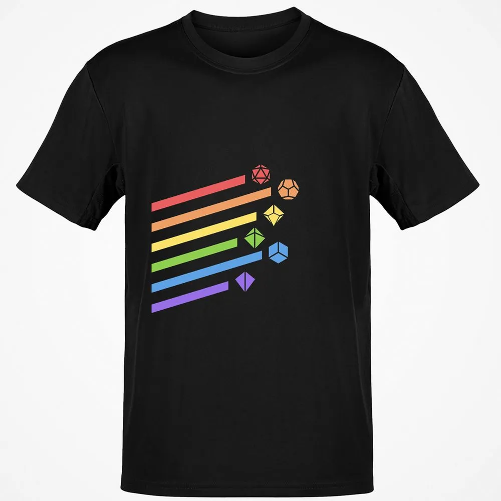Rainbow Dice Set T-Shirt - Black - 1