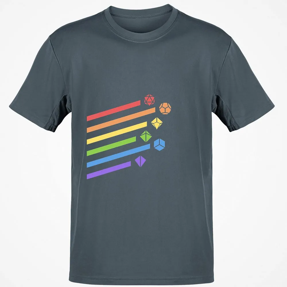 Rainbow Dice Set T-Shirt - Charcoal - 3