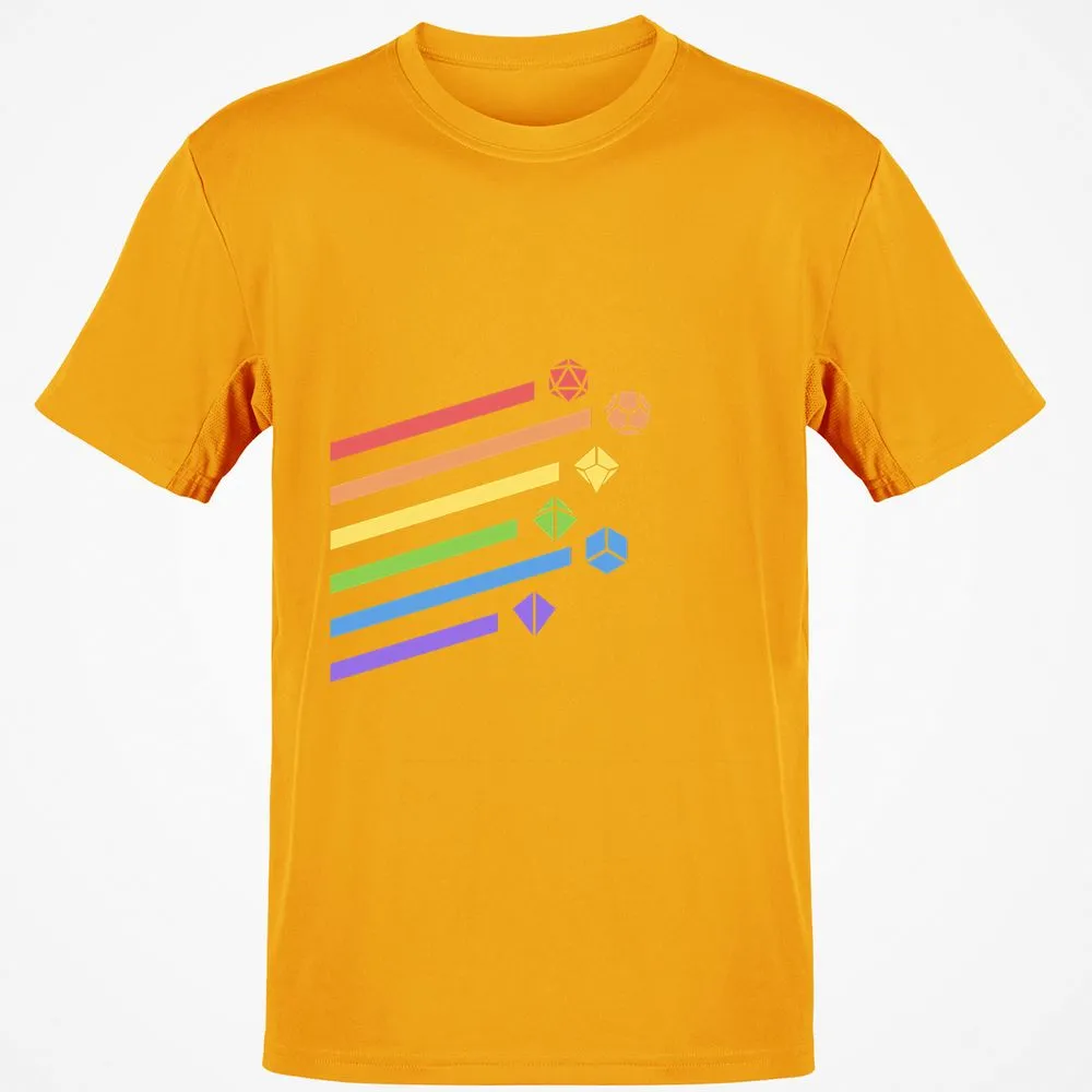 Rainbow Dice Set T-Shirt - Gold - 4