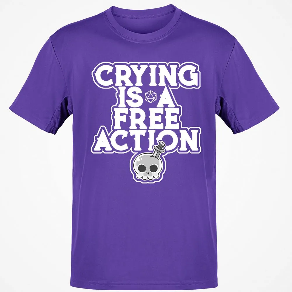 Crying Is A Free Action T-Shirt - Purple - 9