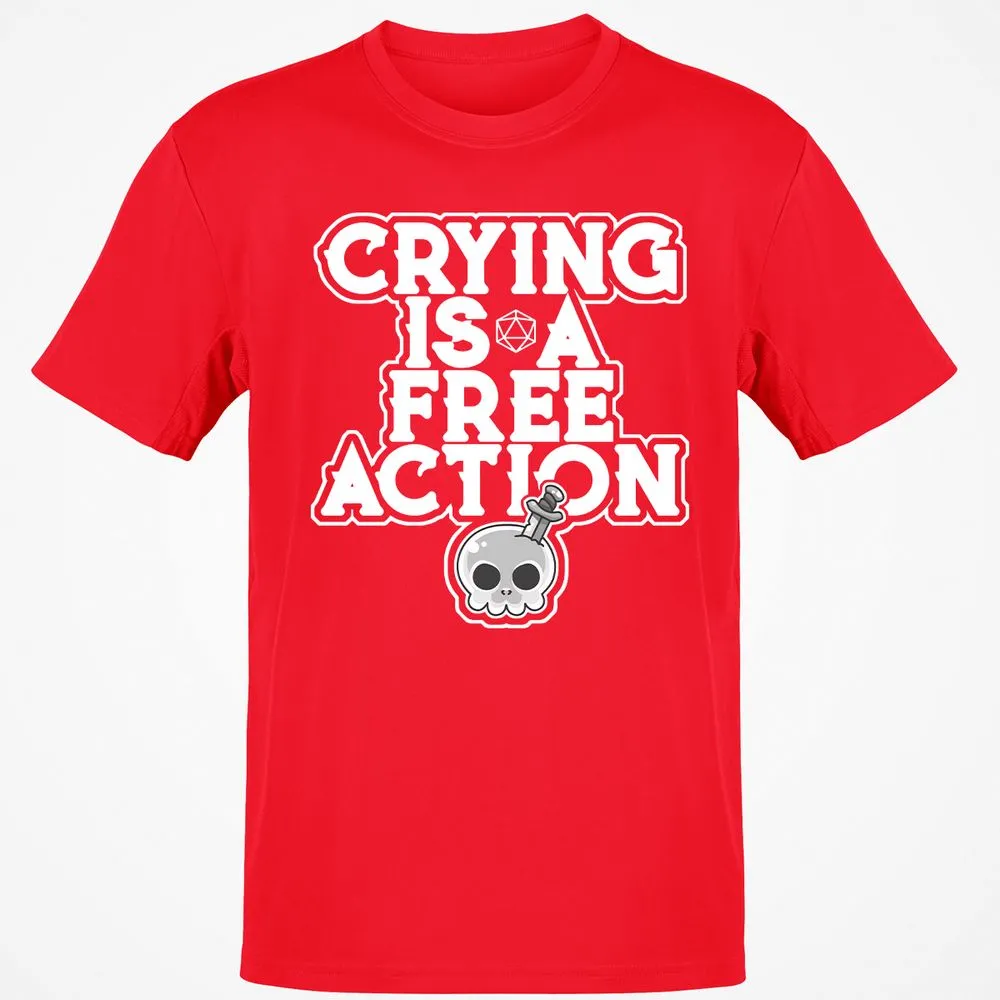 Crying Is A Free Action T-Shirt - Red - 10