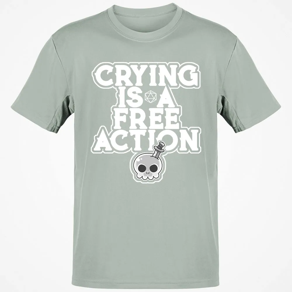 Crying Is A Free Action T-Shirt - Ash - 2