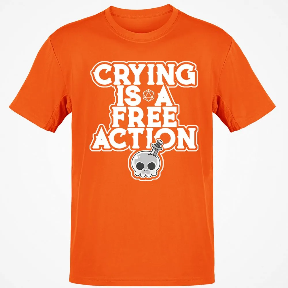 Crying Is A Free Action T-Shirt - Orange - 8