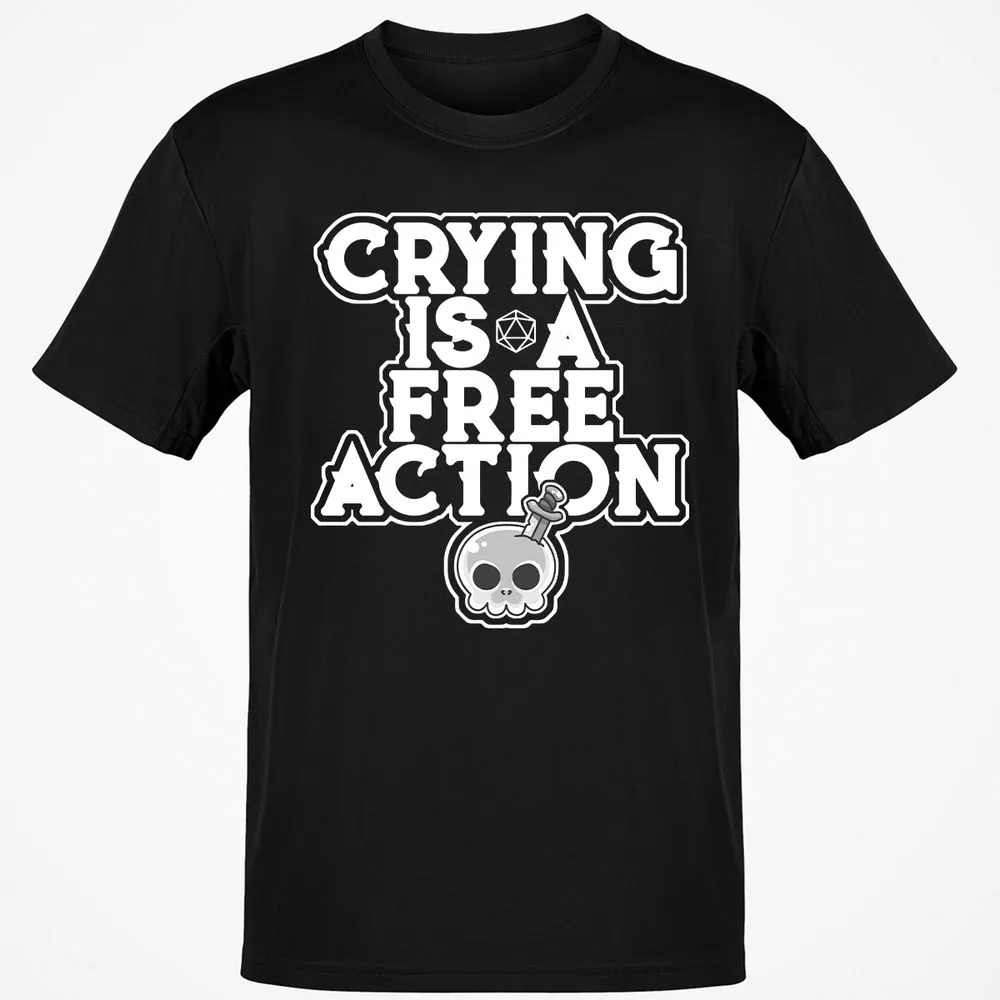Crying Is A Free Action T-Shirt - Black - 1