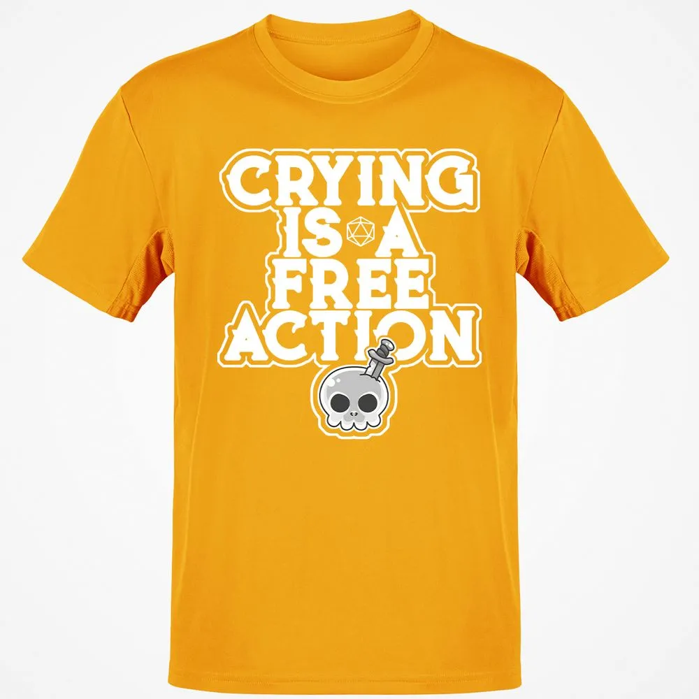 Crying Is A Free Action T-Shirt - Gold - 4