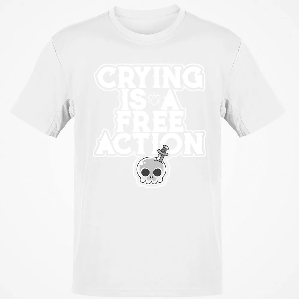 Crying Is A Free Action T-Shirt - White - 12