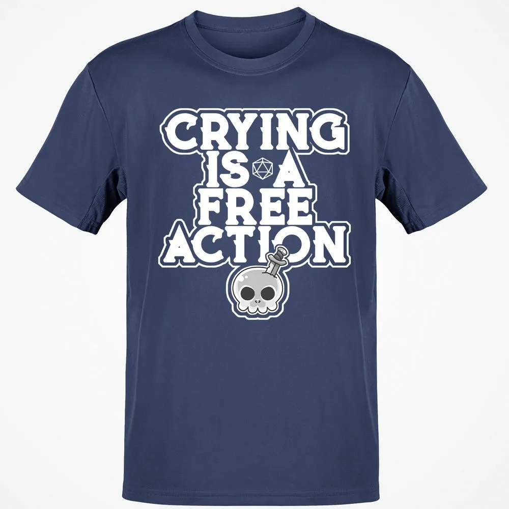 Crying Is A Free Action T-Shirt - Navy - 7