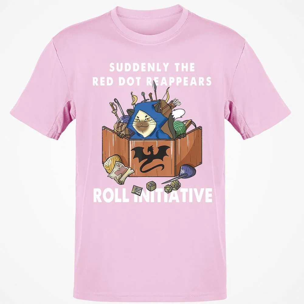 Suddenly The Red Dot Reappears Roll Initiative T-Shirt - Light Pink - 5