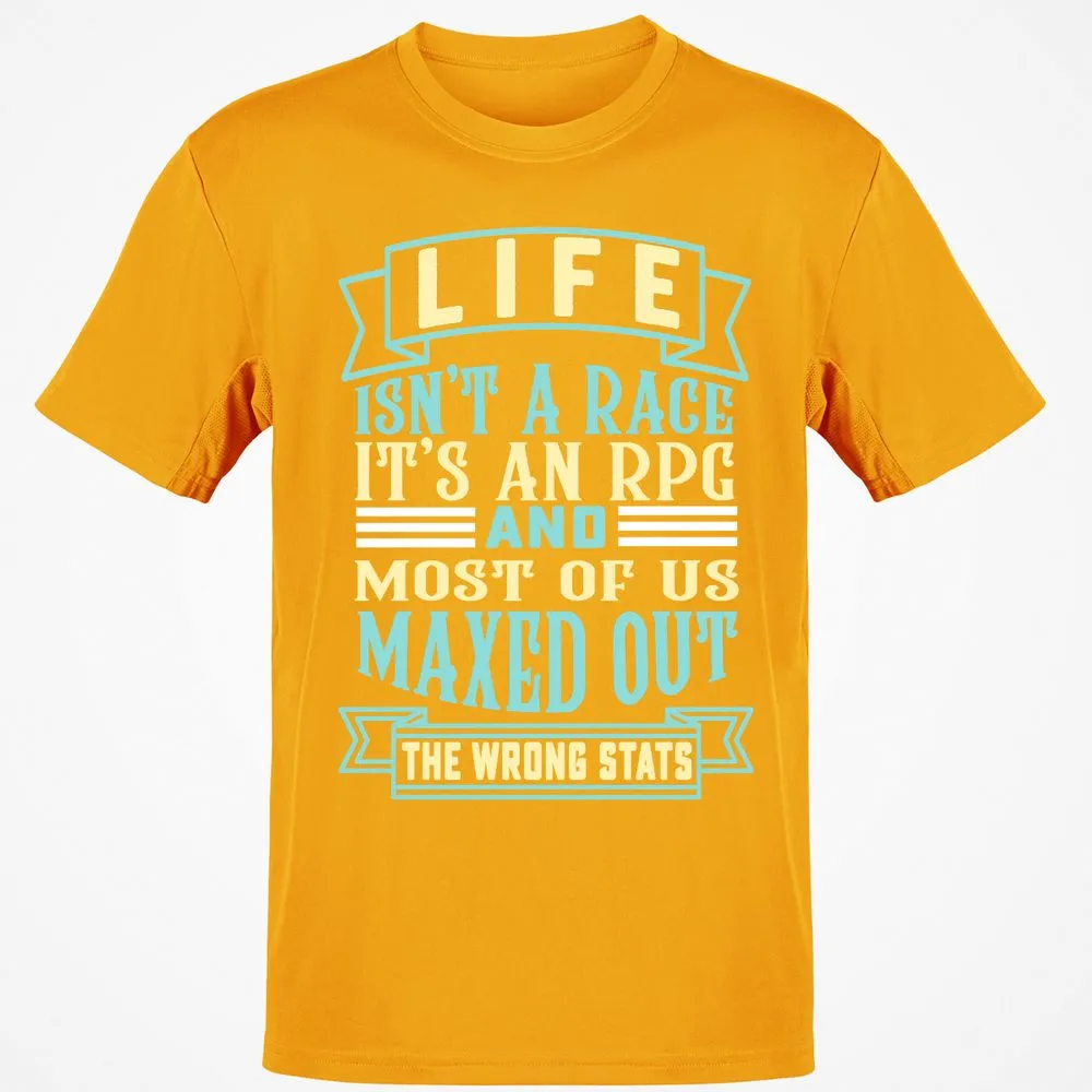 Life Is A RPG T-Shirt - Gold - 4