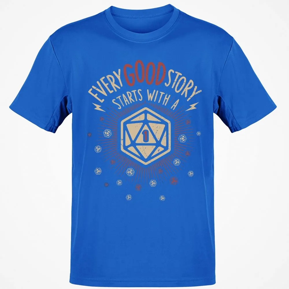 Good Story Starts With A 1 T-Shirt - Royal - 11