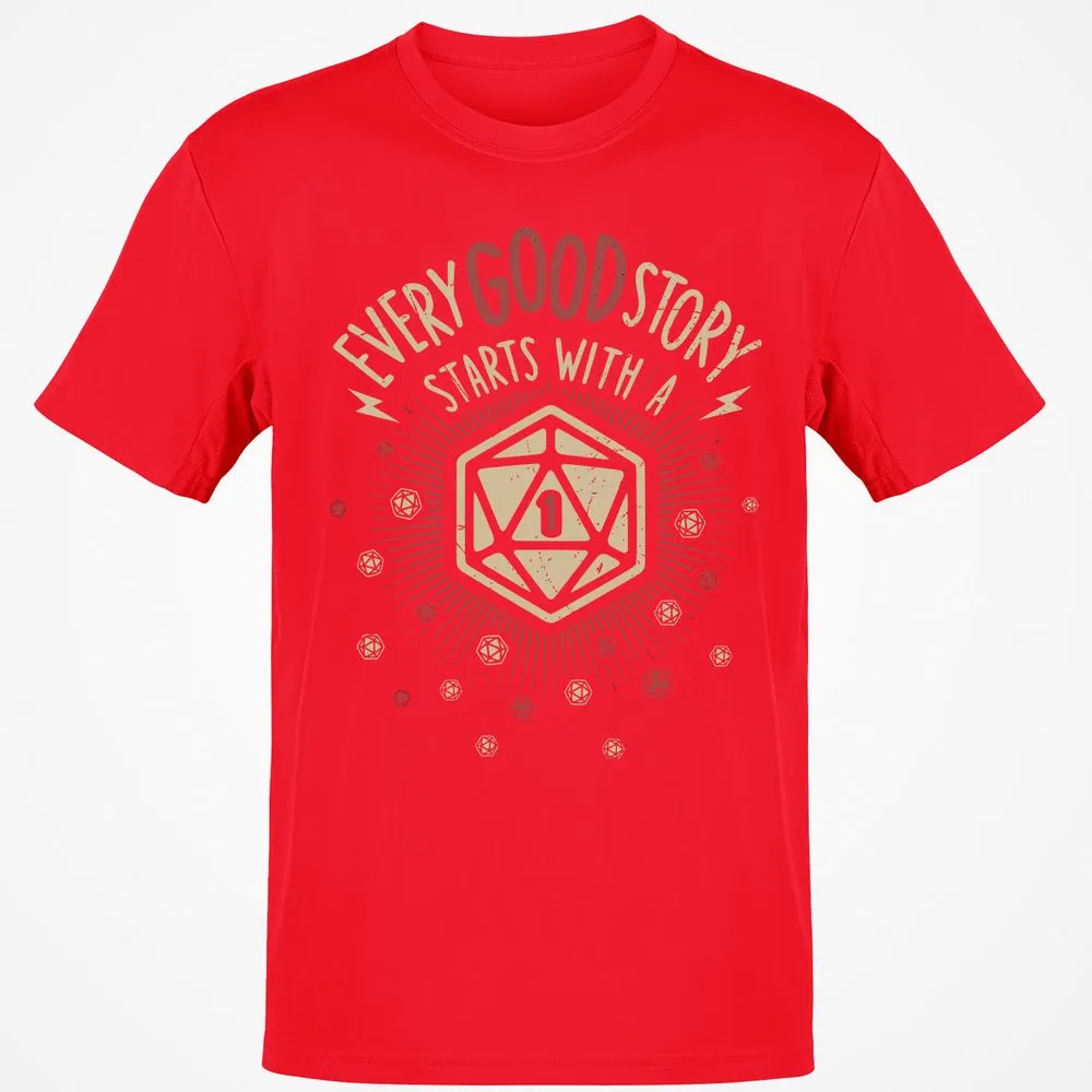 Good Story Starts With A 1 T-Shirt - Red - 10
