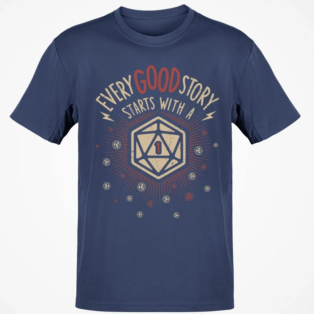 Good Story Starts With A 1 T-Shirt - Navy - 7