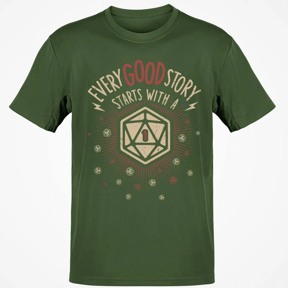 Good Story Starts With A 1 T-Shirt - Military Green - 6