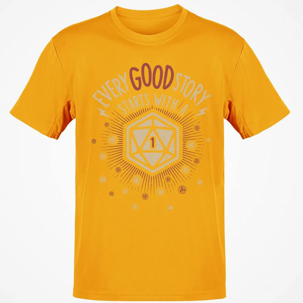 Good Story Starts With A 1 T-Shirt - Gold - 4