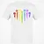 Dice Rainbow Heart Shape T-Shirt - White - 12