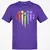 Dice Rainbow Heart Shape T-Shirt - Purple - 9