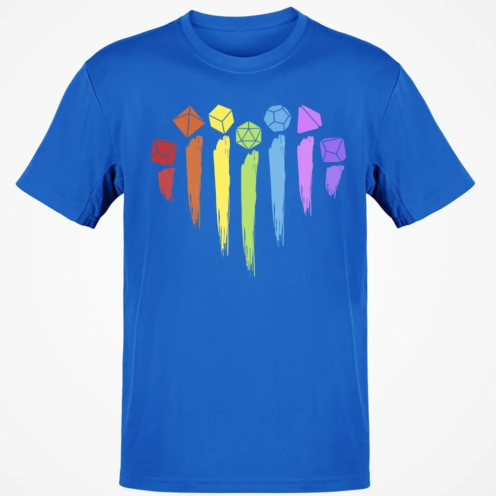 Dice Rainbow Heart Shape T-Shirt - Royal - 11