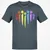 Dice Rainbow Heart Shape T-Shirt - Charcoal - 3
