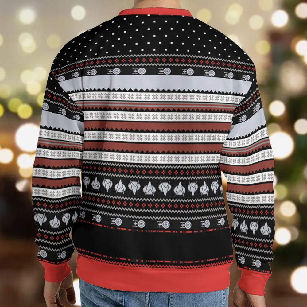 Make It Snow Star Trek Ugly Christmas Sweatshirt - 2