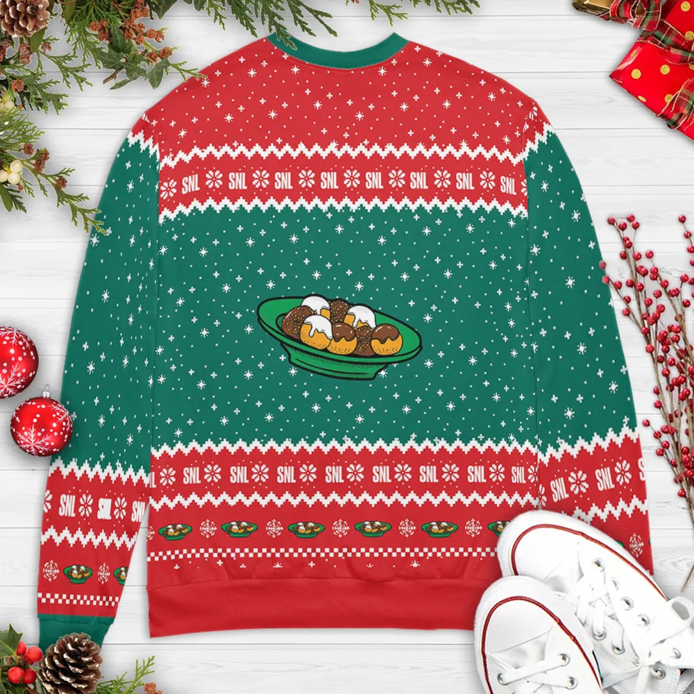 Schweddy Balls Snl Holiday Ugly Christmas Sweatshirt - 4