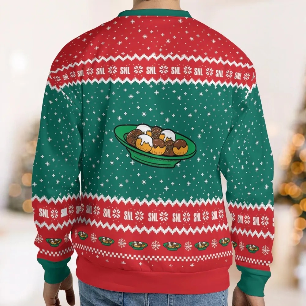 Schweddy Balls Snl Holiday Ugly Christmas Sweatshirt - 2