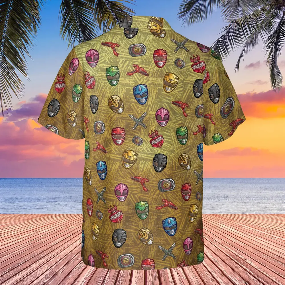 Power Team Mighty Morphin Power Rangers Pocket Hawaiian Shirt - 2