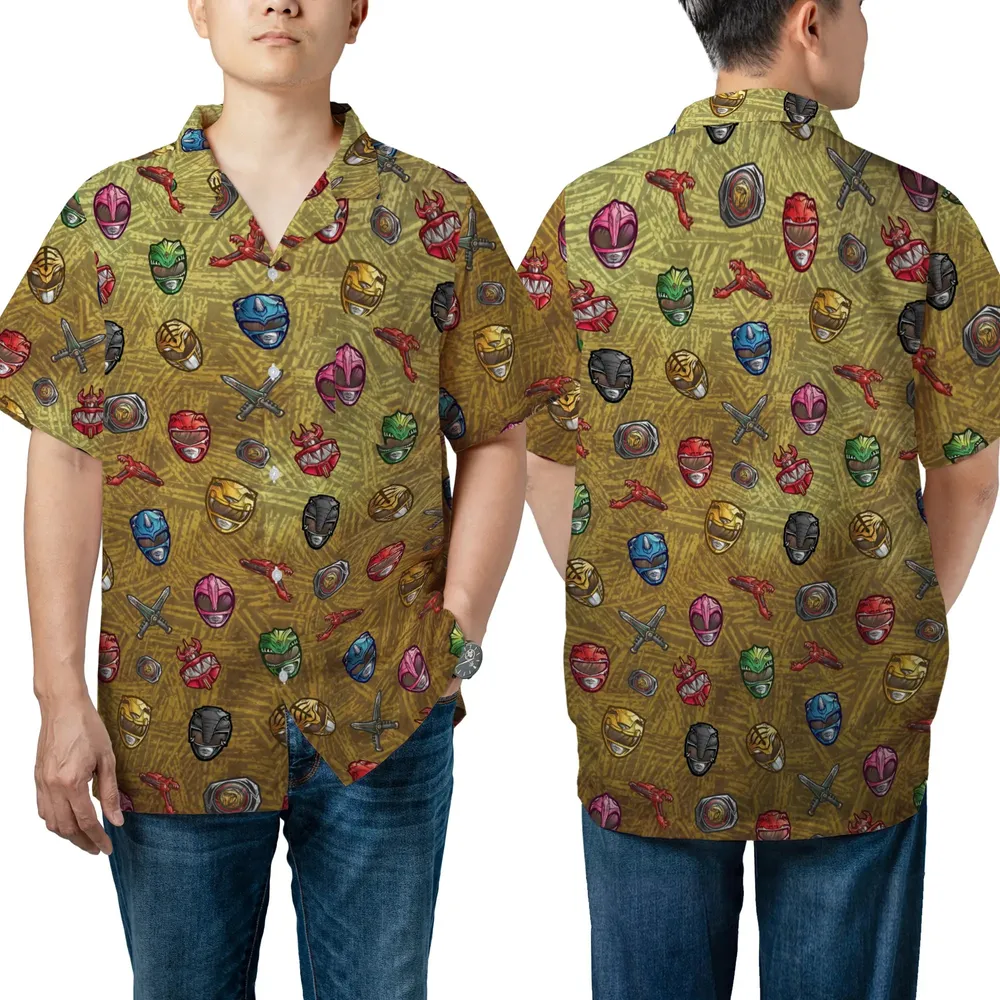 Power Team Mighty Morphin Power Rangers Pocket Hawaiian Shirt - 5