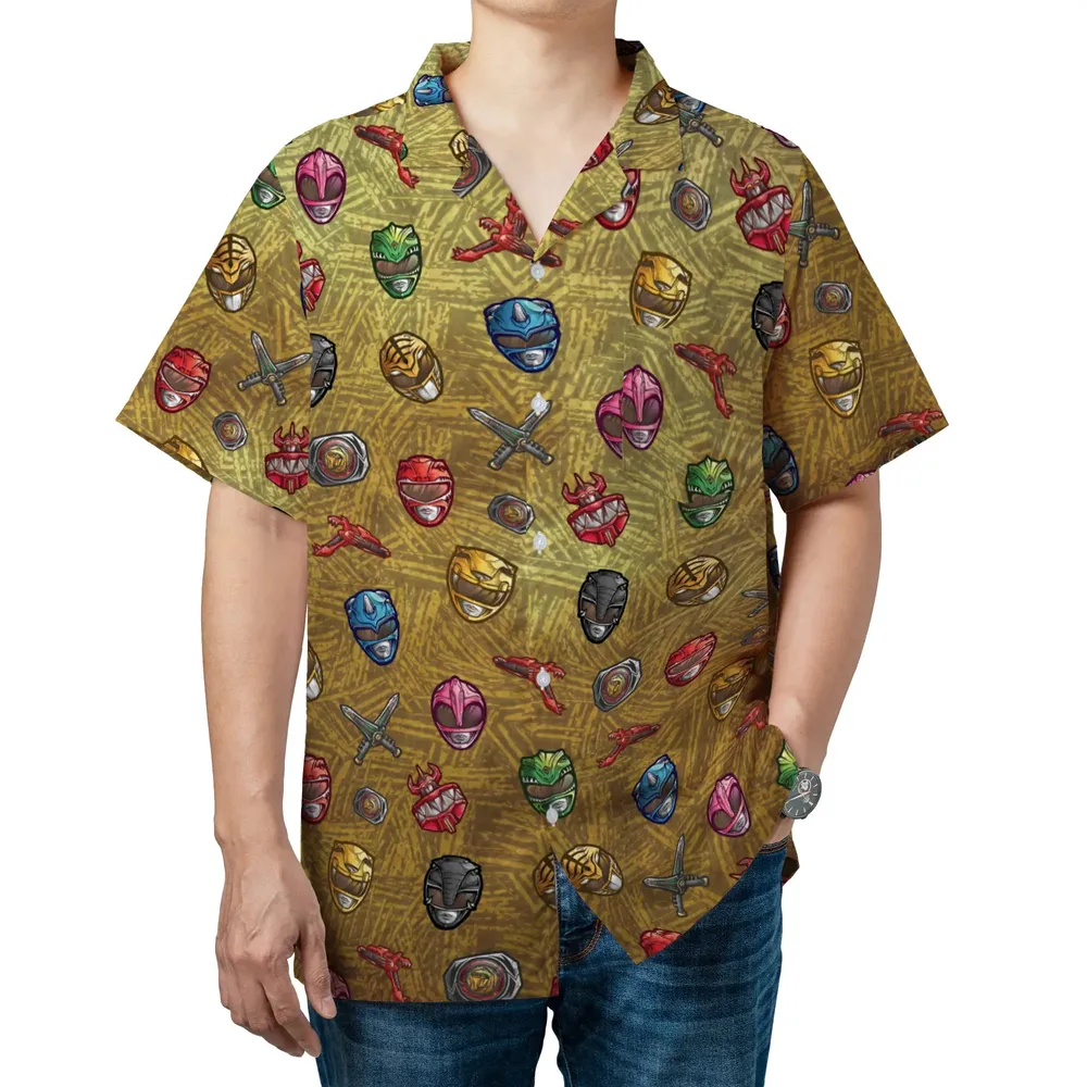 Power Team Mighty Morphin Power Rangers Pocket Hawaiian Shirt - 3