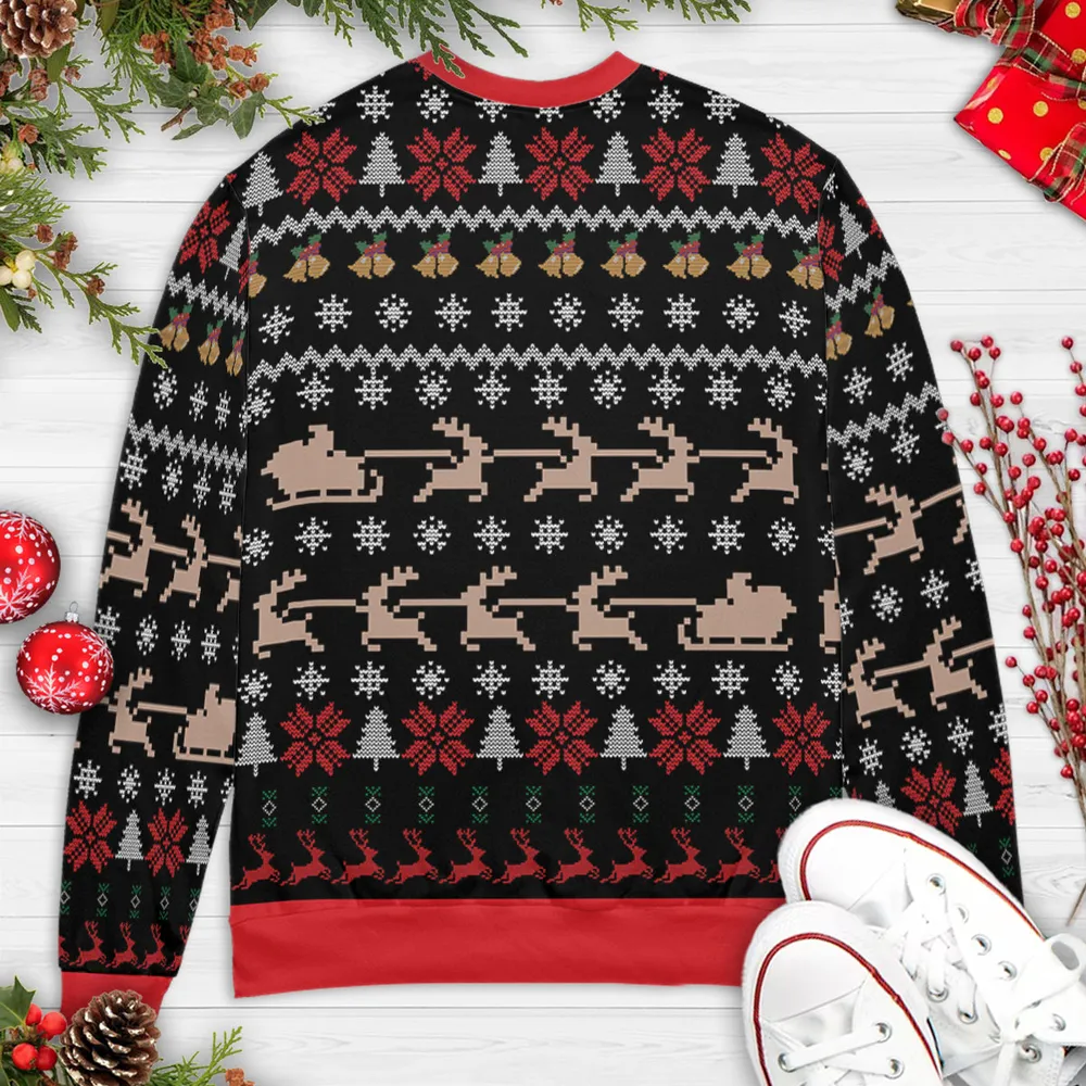 Jackie Daytona Regular Human What We Do In The Shadows Ugly Christmas Sweatshirt - 4