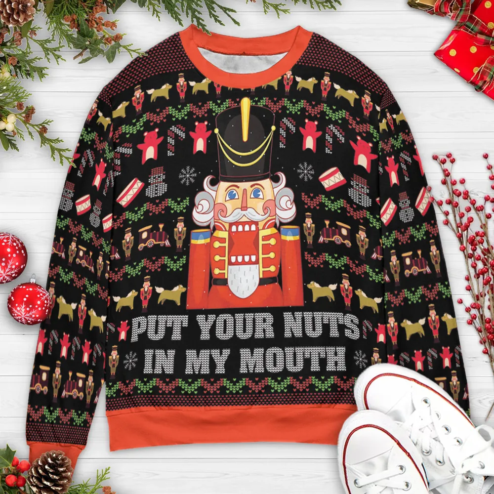 Put Your Nuts The Nutcrackers Ugly Christmas Sweatshirt - 3
