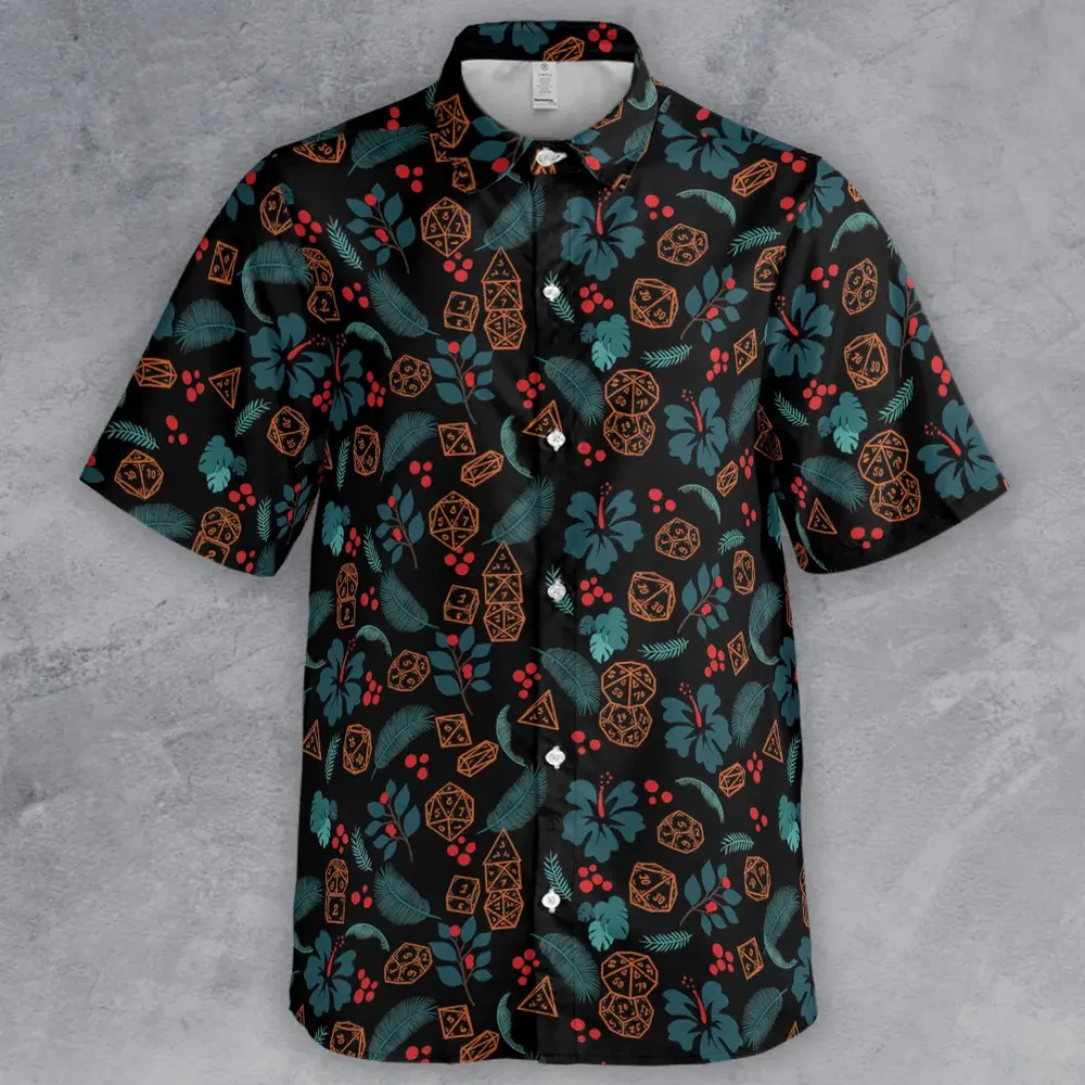 Floral Dice Button Down Shirt - 2