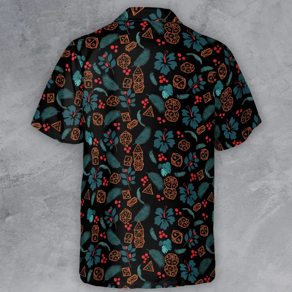 Floral Dice Button Down Shirt - 3