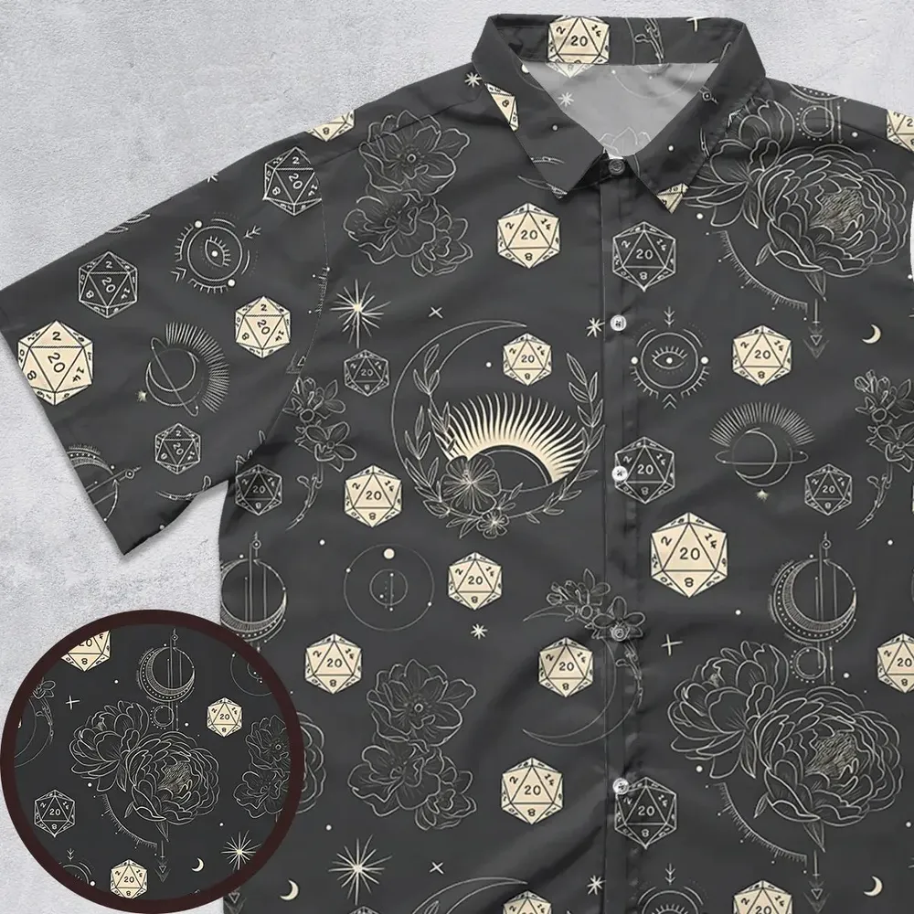 Explosion Dice Button Down Shirt - 1