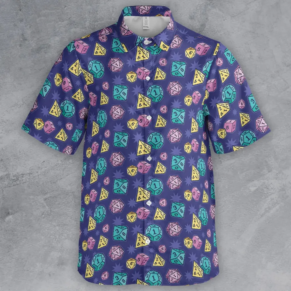 Pixel Dice Button Down Shirt - 2
