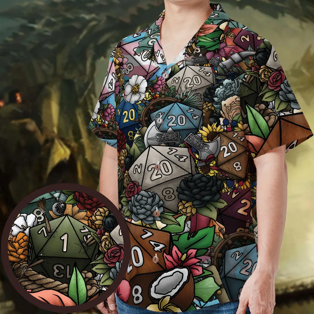 Flower Dice Hawaiian Shirt - 1