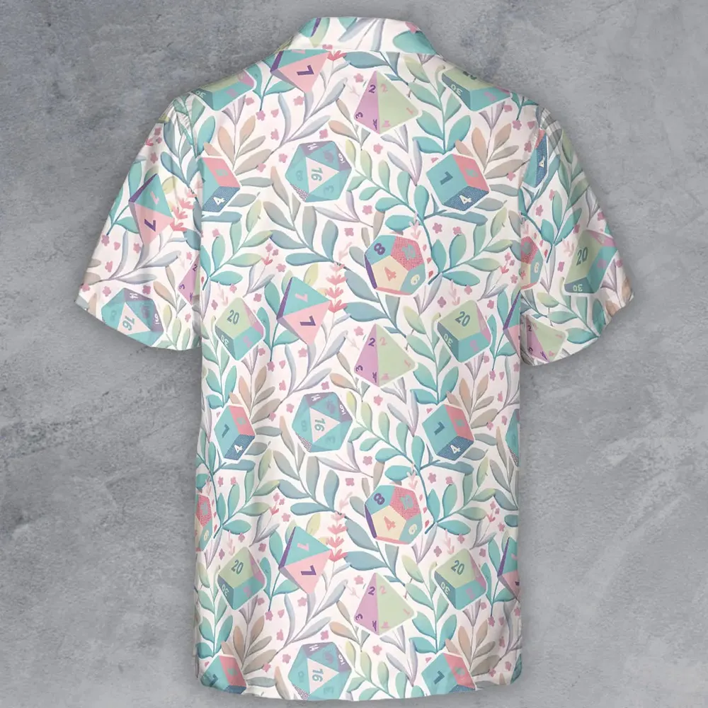 Soft Flower Dice Button Down Shirt - 3