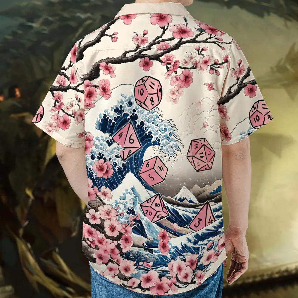 Pink Flower Dice Hawaiian Shirt - 3